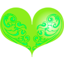 download Red Heart clipart image with 90 hue color