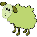 download Confused Sheep clipart image with 45 hue color