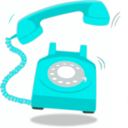 download Red Telephon clipart image with 180 hue color