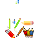 download Pencils clipart image with 0 hue color