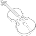 download Violin clipart image with 45 hue color