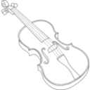 download Violin clipart image with 135 hue color