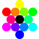 download 13 Circles Rainbow clipart image with 90 hue color