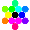 download 13 Circles Rainbow clipart image with 180 hue color
