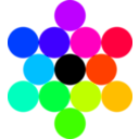 download 13 Circles Rainbow clipart image with 315 hue color