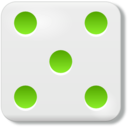 download Dado 5 clipart image with 90 hue color