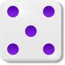 download Dado 5 clipart image with 270 hue color