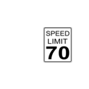Ca Speed Limit 70 Roadsign