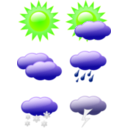 download Weather Symbols clipart image with 45 hue color