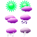 download Weather Symbols clipart image with 90 hue color