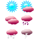 download Weather Symbols clipart image with 135 hue color