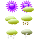 download Weather Symbols clipart image with 225 hue color