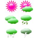 download Weather Symbols clipart image with 270 hue color