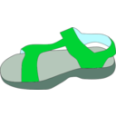 download Red Sandal clipart image with 135 hue color