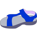 download Red Sandal clipart image with 225 hue color
