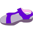 download Red Sandal clipart image with 270 hue color
