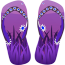 download Thong Green With Grass And Flowers clipart image with 180 hue color