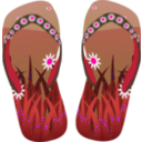 download Thong Green With Grass And Flowers clipart image with 270 hue color