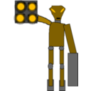 download Robot clipart image with 45 hue color