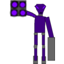 download Robot clipart image with 270 hue color