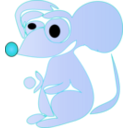 download White Rat clipart image with 180 hue color