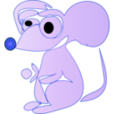 download White Rat clipart image with 225 hue color