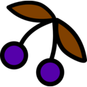 download Cherries Icon clipart image with 270 hue color