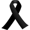 download Black Ribbon clipart image with 225 hue color