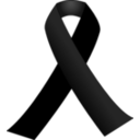 download Black Ribbon clipart image with 0 hue color