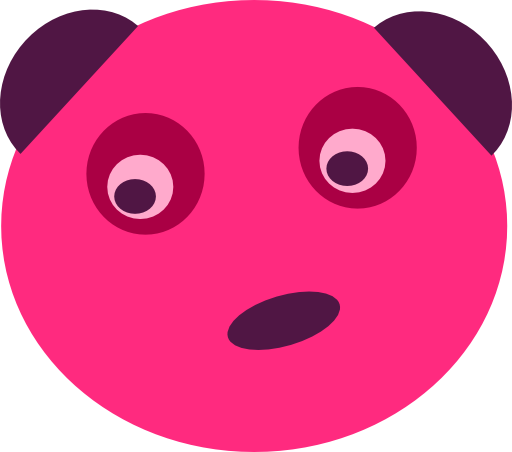 Pink Panda Face