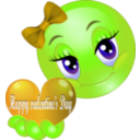 download Happy Valentine Smiley Emoticon clipart image with 45 hue color