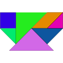 download Tangram clipart image with 90 hue color