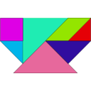 download Tangram clipart image with 135 hue color