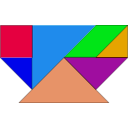 download Tangram clipart image with 180 hue color