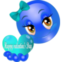 download Happy Valentine Smiley Emoticon clipart image with 180 hue color