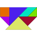 download Tangram clipart image with 225 hue color