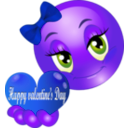 download Happy Valentine Smiley Emoticon clipart image with 225 hue color