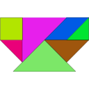 download Tangram clipart image with 270 hue color