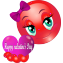 download Happy Valentine Smiley Emoticon clipart image with 315 hue color