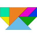 download Tangram clipart image with 0 hue color