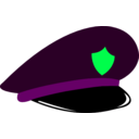 download Police Cap clipart image with 90 hue color