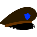 download Police Cap clipart image with 180 hue color