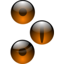 download Three Eyes 007fff clipart image with 180 hue color