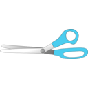 download Scissors Slightly Open clipart image with 180 hue color