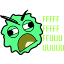 download Rage Smiley clipart image with 90 hue color