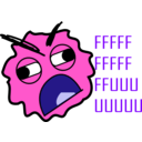 download Rage Smiley clipart image with 270 hue color