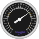 download Analog Thermometer clipart image with 45 hue color