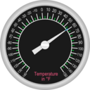 download Analog Thermometer clipart image with 135 hue color