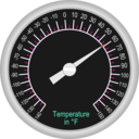download Analog Thermometer clipart image with 315 hue color