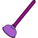 download Toilet Plunger clipart image with 270 hue color